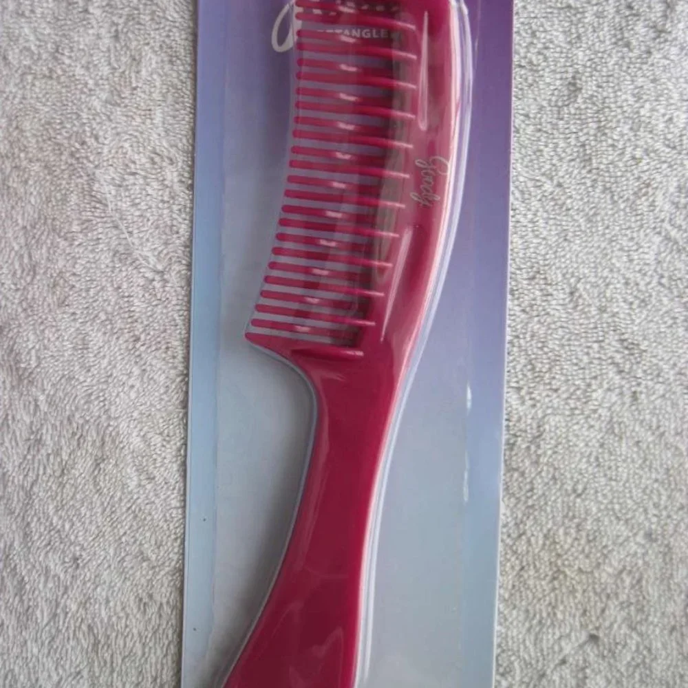 Solid Plastic Curved Wide Spaced Teeth Tooth Super Detangling Hair Comb Detangle